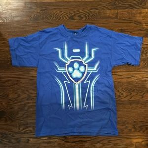 New Paw Patrol The Movie Blue Chase T-Shirt, size Youth Large